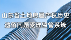 山東省土地房屋產(chǎn)權(quán)歷史遺留問題受理監(jiān)管系統(tǒng)